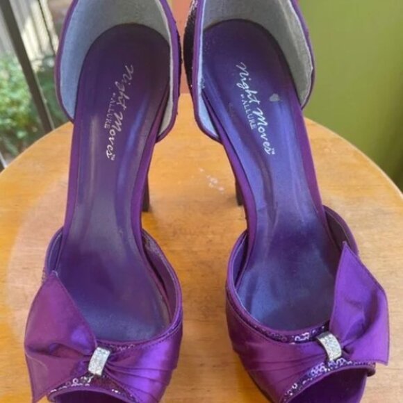 Allure Night Moves Starlight  | Purple | Sequin Glittering Platform | 10 | EUC - Picture 3 of 12